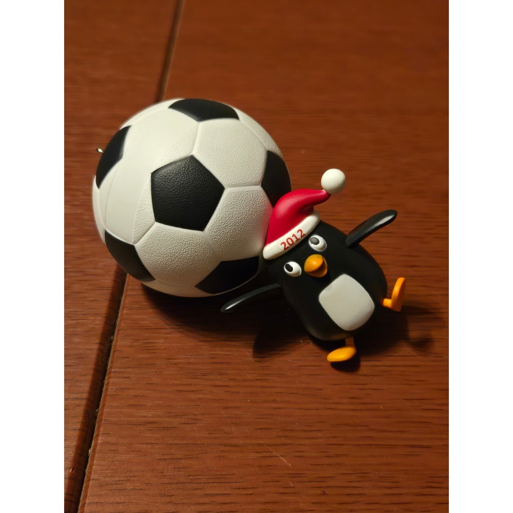 Hallmark 2012 Soccer Penguin Keepsake Christmas Ornament Holiday Sports Decor